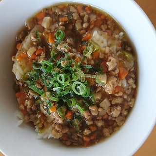 余ったそぼろで☆そぼろあんかけ丼